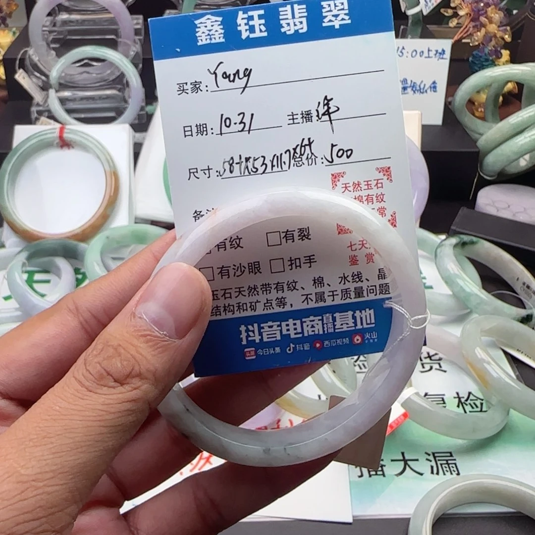 Y***࿐翡翠未镶嵌手镯211