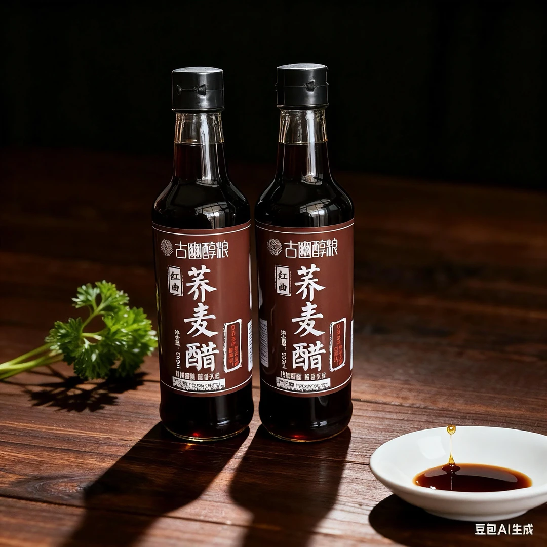 500ml玻璃瓶手工古法熏胚工艺酿造 零添加 醇粮原浆红曲荞麦醋
