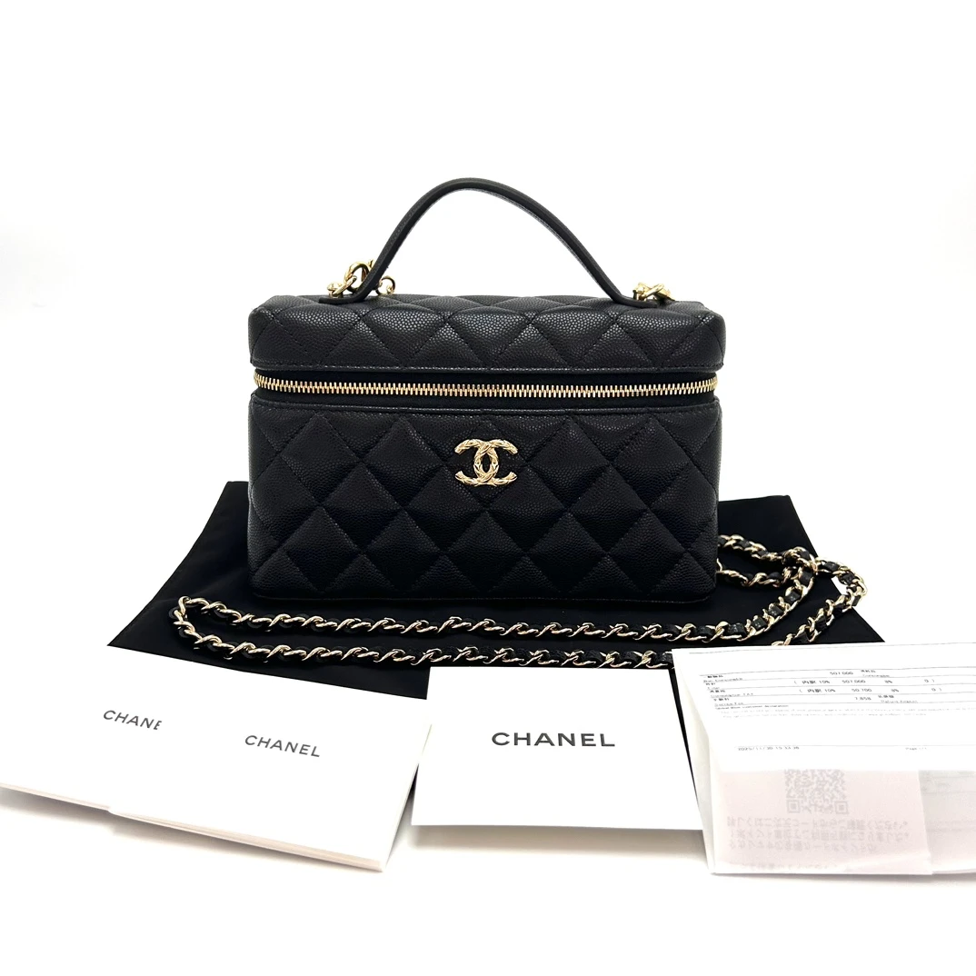 99新 Chanel/香奈儿 26C麦穗LP盒子手提单肩斜挎包 02185