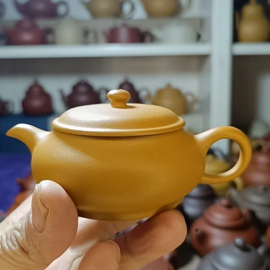 茶壶紫砂原矿黄金段泥明炉150cc半手工