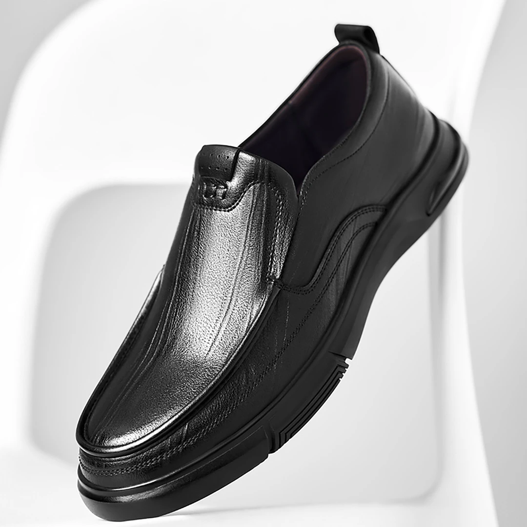 399号男士商务正装通勤一脚蹬轻便套脚男皮鞋休闲商务鞋休闲皮鞋