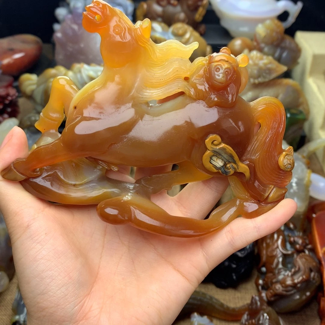 【闪购商品】未镶嵌玛瑙/玉髓珠宝奇石肉*牛