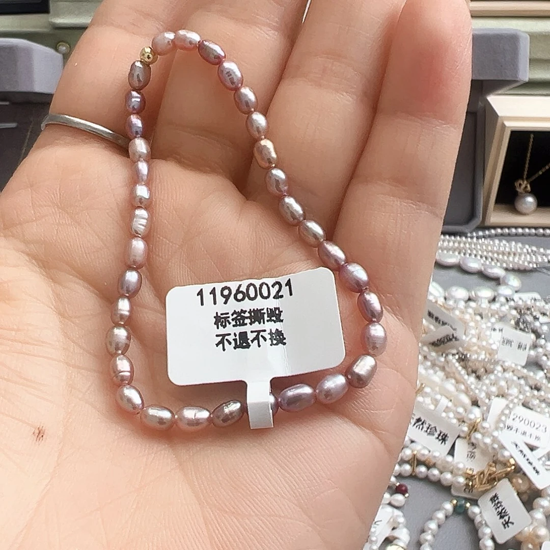 淡水珍珠手镯银S925镶嵌