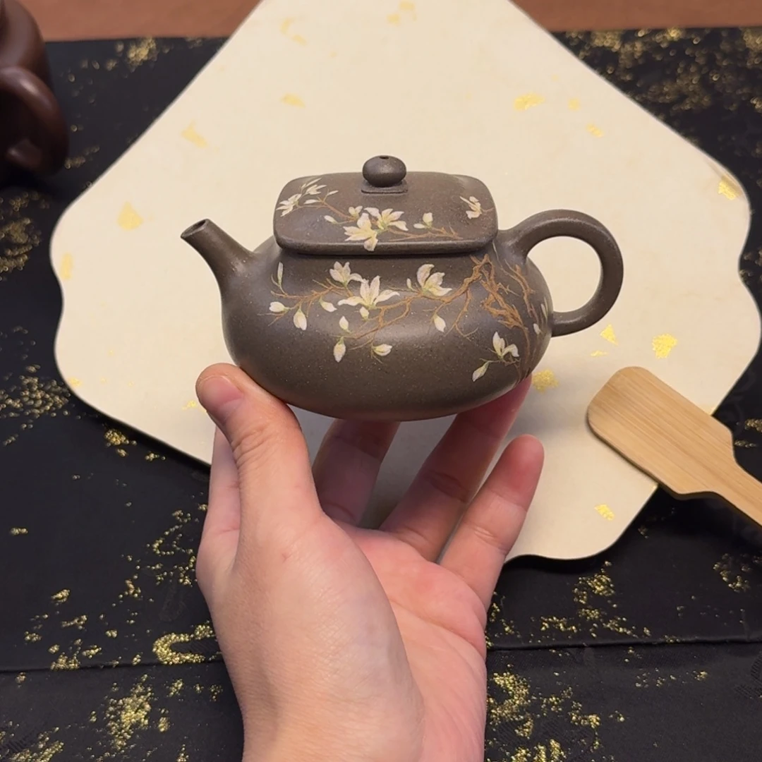 茶壶紫砂190cc，单片成型，乾坤壶，松华青段