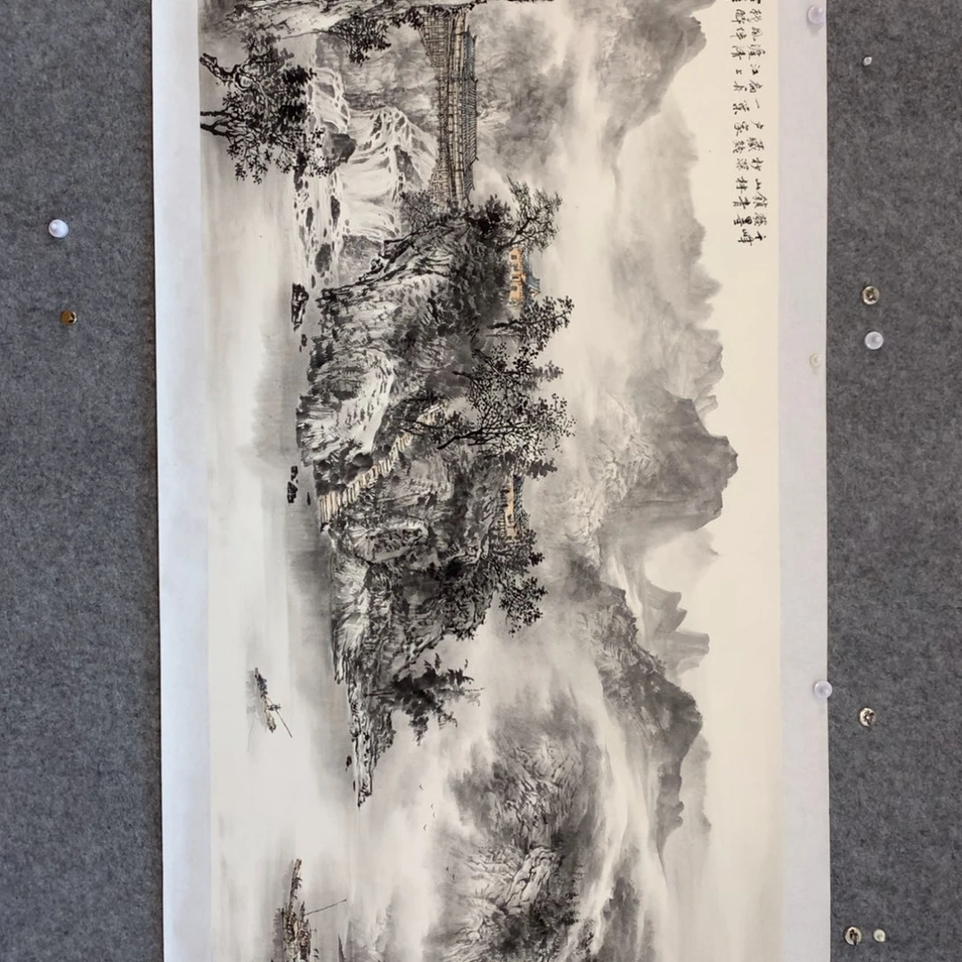 东***国画山水作品写意