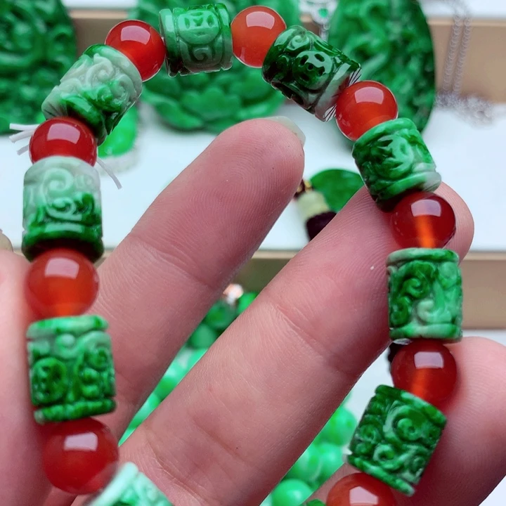 翡翠未镶嵌手链手串