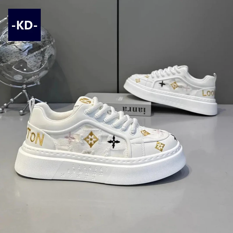 巨好穿美单捡漏板鞋夏季爆款潮流百搭增高拼色网面时尚休闲男鞋