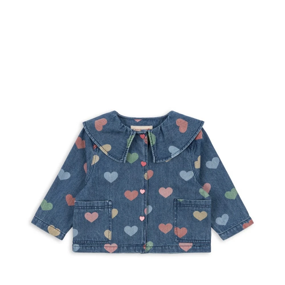 儿童秋季新款爱心牛仔外套牛仔裤