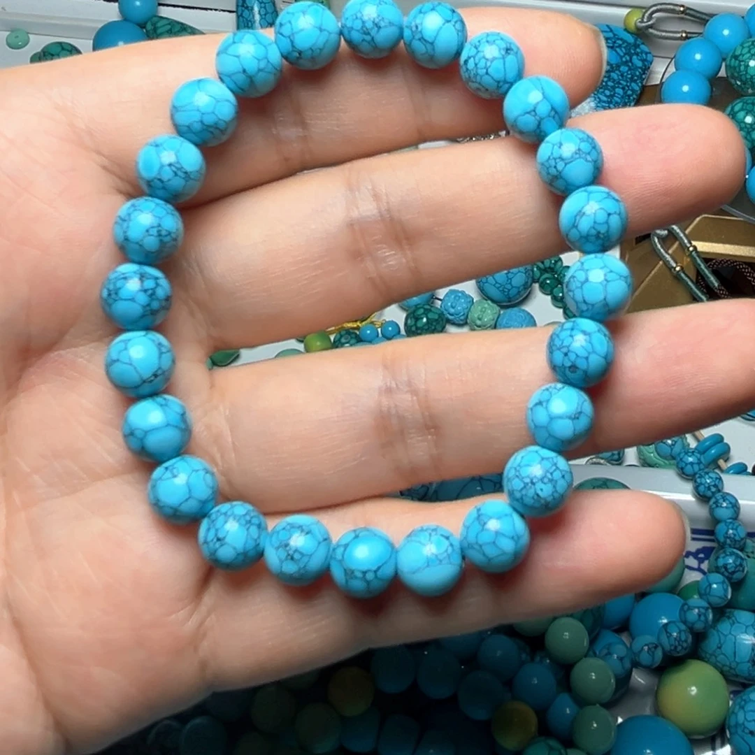 卡8+蓝花珠手串手链