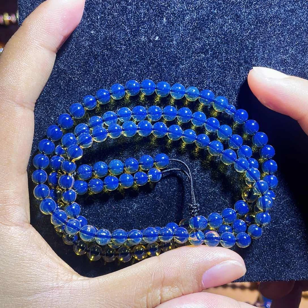 蓝珀裸石未镶嵌5加108