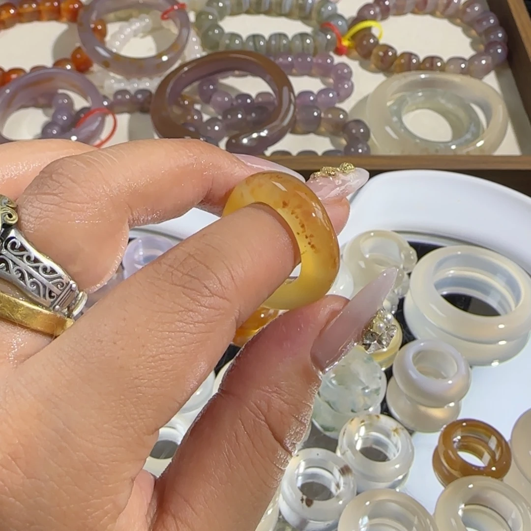 玛瑙/玉髓合金戒指