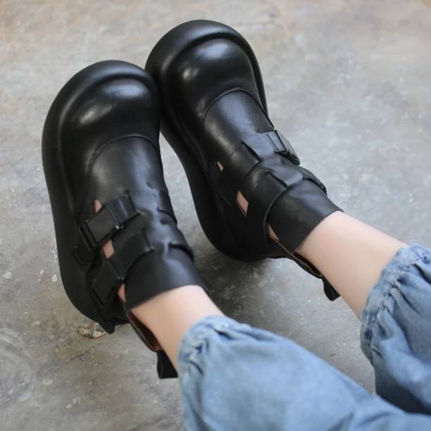 广州真皮夏季新款头层牛皮凉靴999-15偏大一码