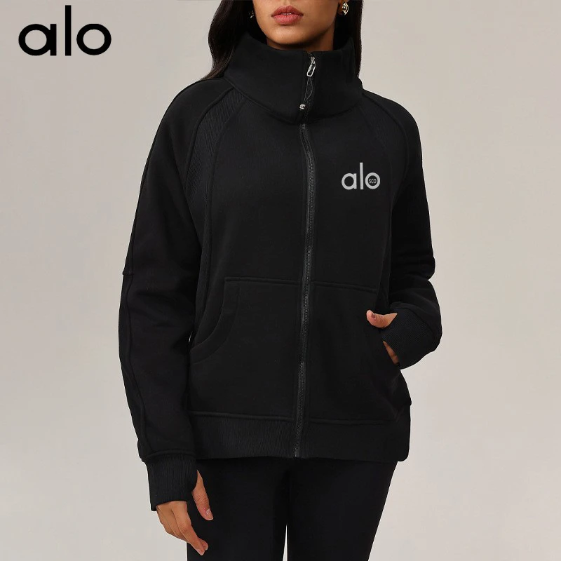 ALO yoga秋冬加厚运动外套立领保暖休闲运动瑜伽服户外秋冬女新款