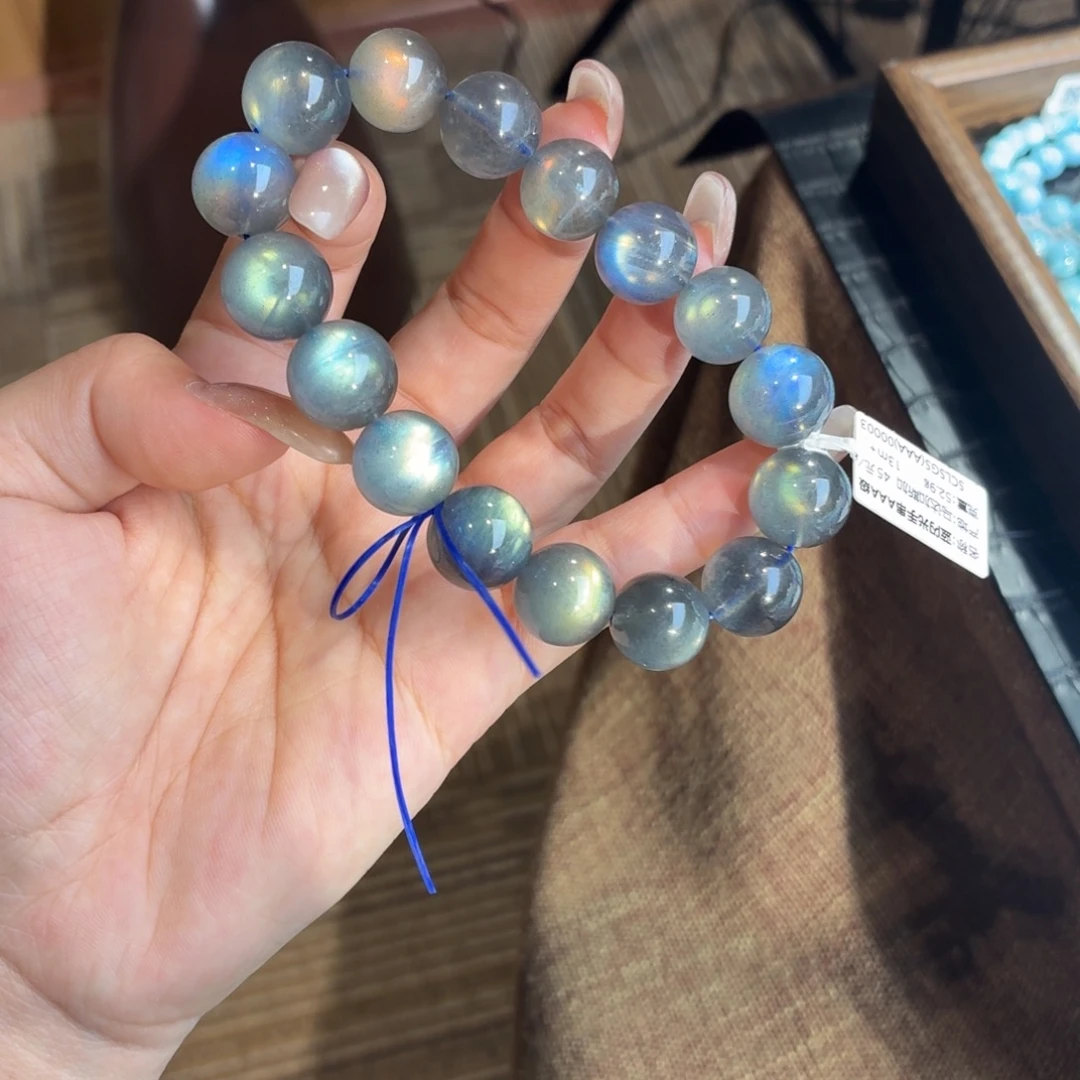 手串长石未镶嵌毕业级月光13+