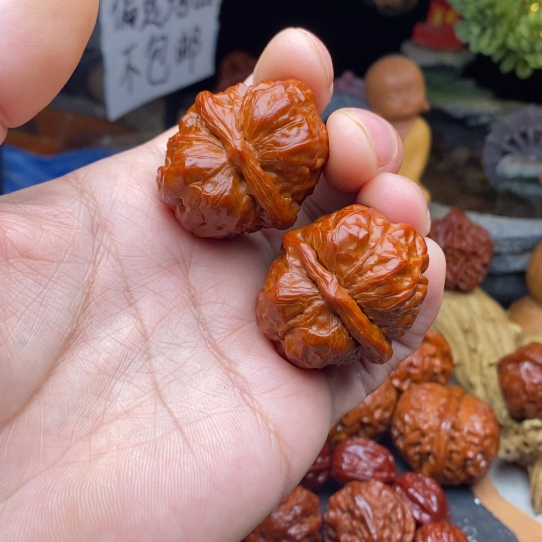 随***缘文玩核桃把件蛤蟆头