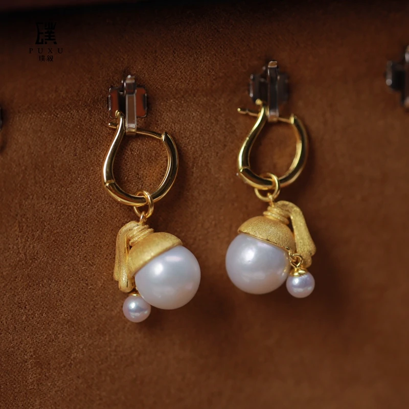 【沙曼的珍珠】可爱女孩珍珠耳钉 天然淡水珍珠耳环多样性发其一