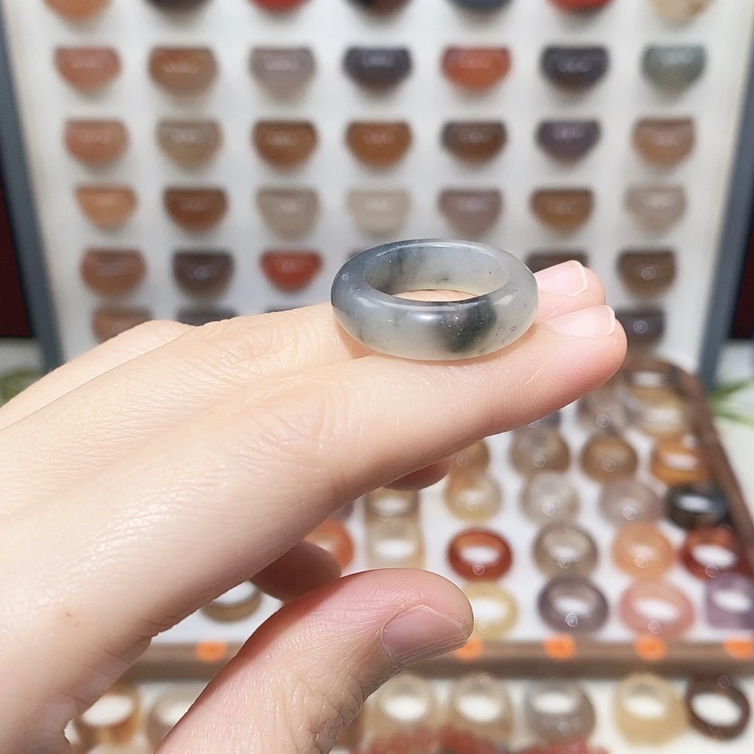 玛瑙/玉髓未镶嵌戒指港15码岫玉福利款不退换