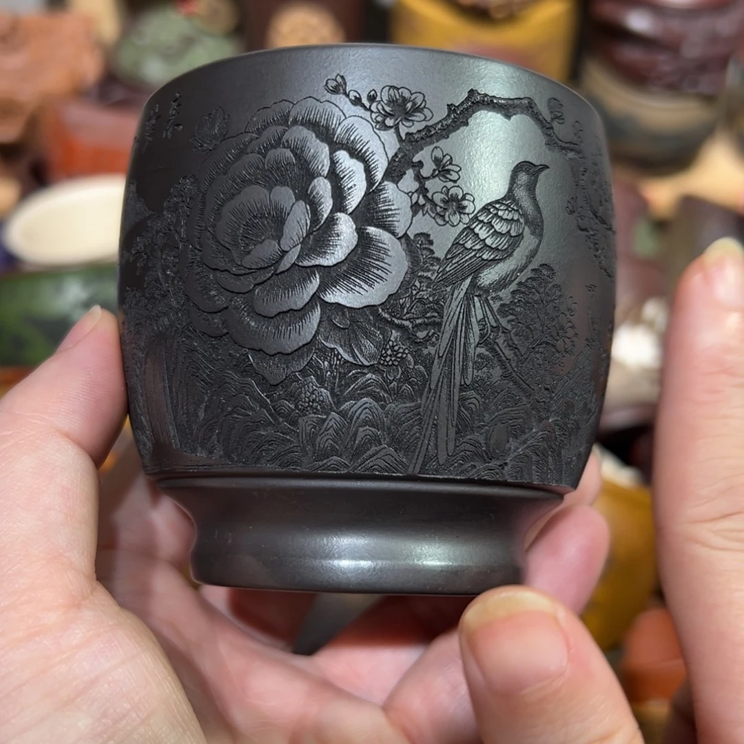 紫砂茶杯宜兴紫砂主人杯