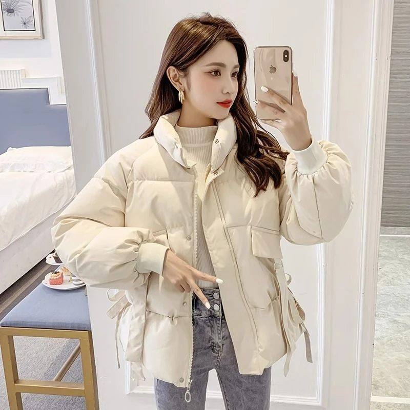 短款立领面包服外套女宽松大码加厚百搭韩版小个子棉服棉袄保暖潮