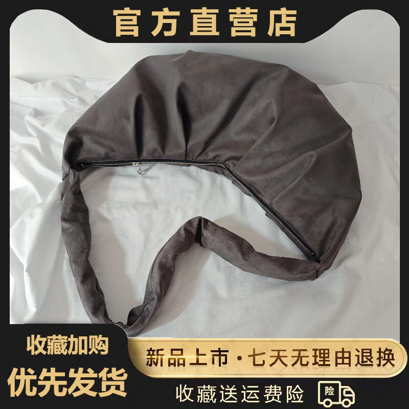 大容量牛角包2025新款秋冬时尚休闲男简约时尚单肩斜挎饺子包高端