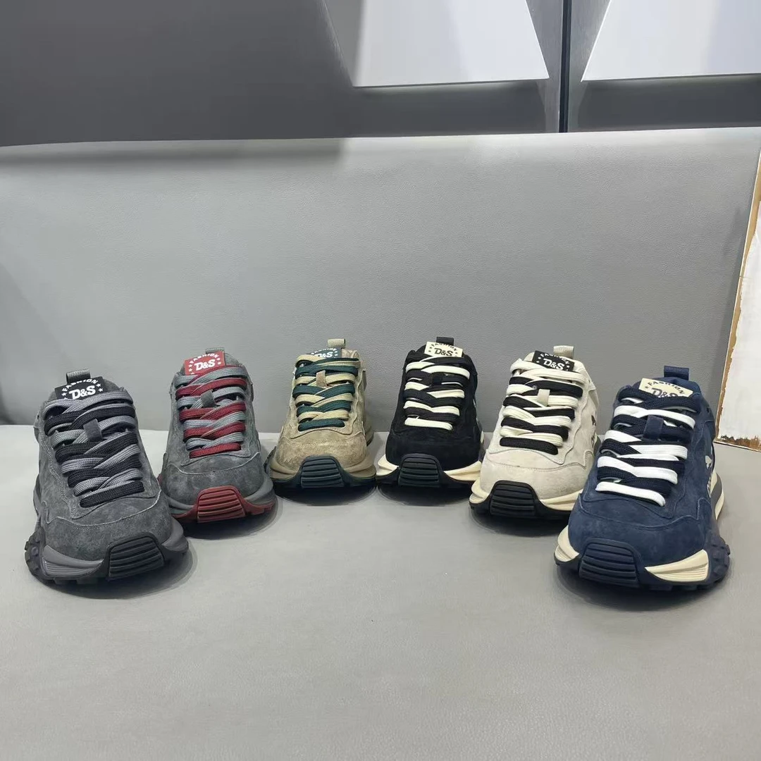 【皮鞋码】国潮新款皮面系带厚底百搭潮流男士时尚休闲潮鞋舒适洋气