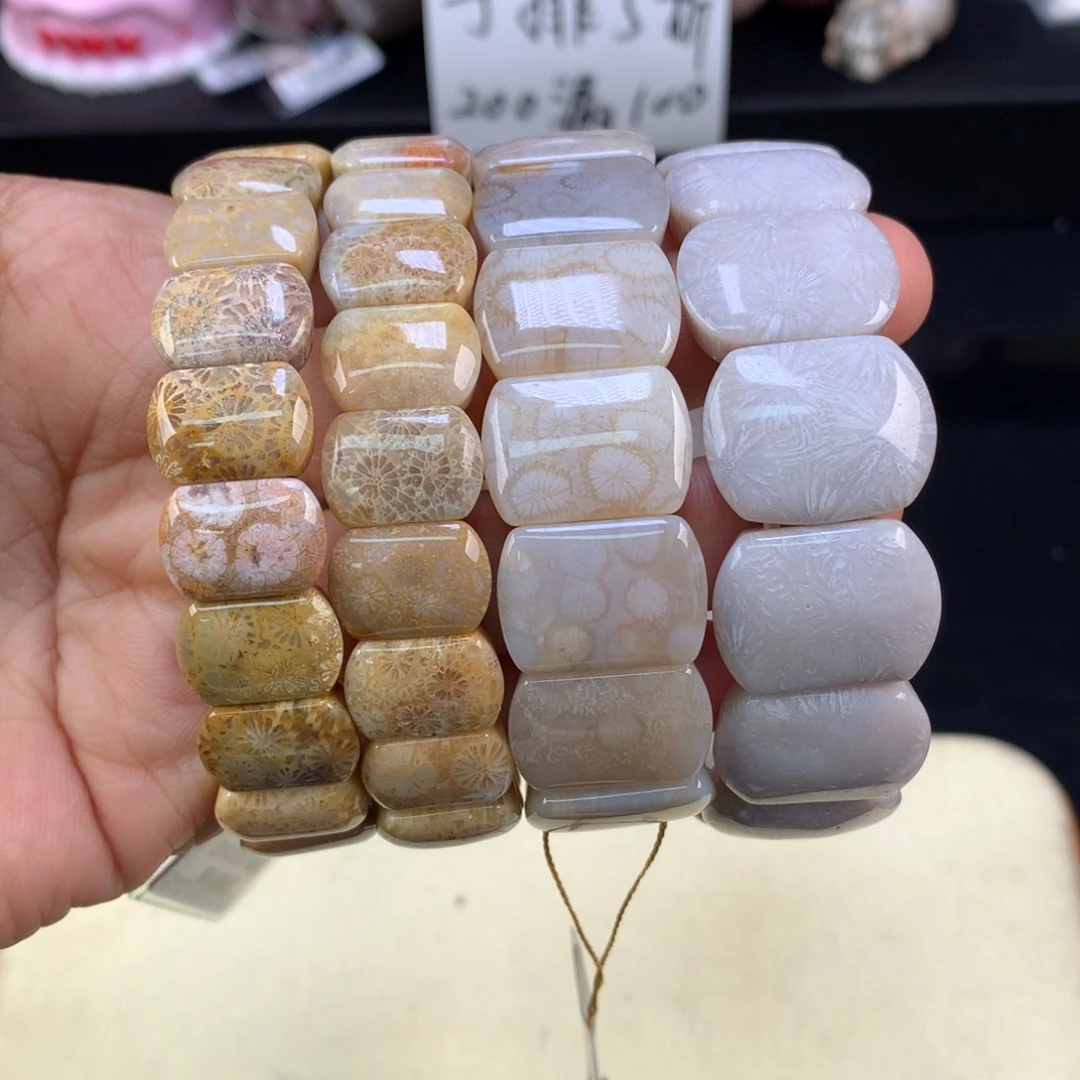 硅化珊瑚（珊瑚玉）未镶嵌吊坠(赠链)（48号）五折手牌100米一条可挑