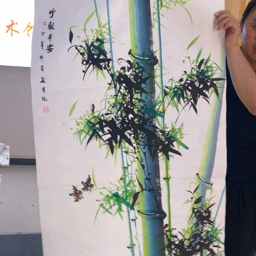 国画象山画舫精品手绘