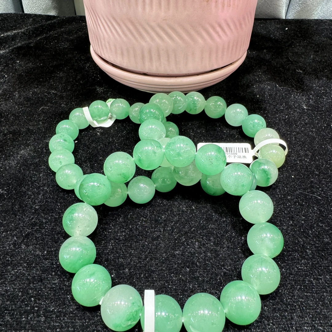 天然A货 非洲翠 满绿手串卡13 DZ（多样性发1）