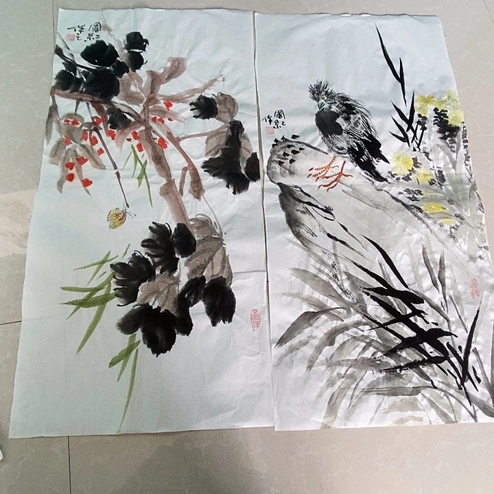 国画四尺四开手绘作品