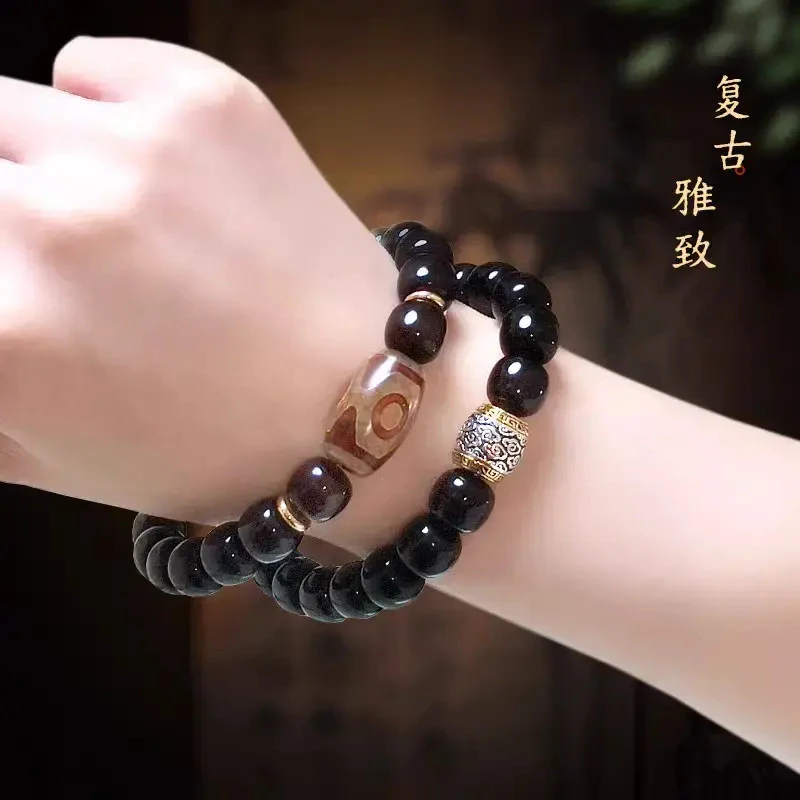 复古溏心老料双圈文玩菩提国风男女款双圈盘玩菩提根手持手串玉化