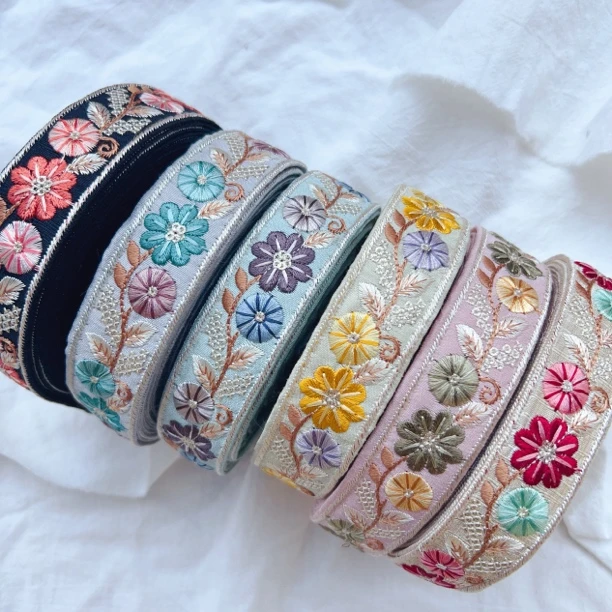 印度刺绣缎带织带 diy饰品服装手工配件辅料 进口现货 宽约3cm