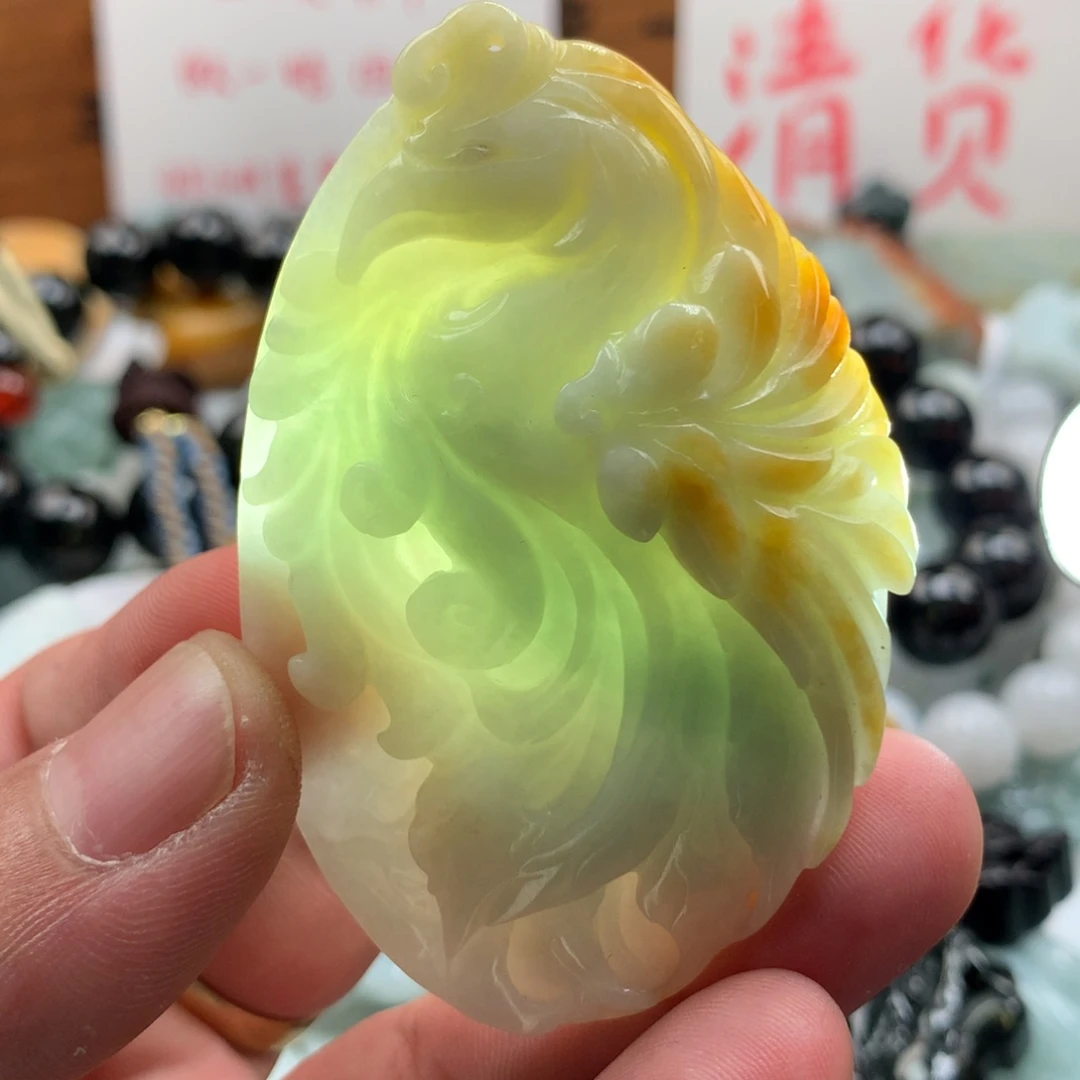 翡翠未镶嵌颈饰保真天然A货翡翠