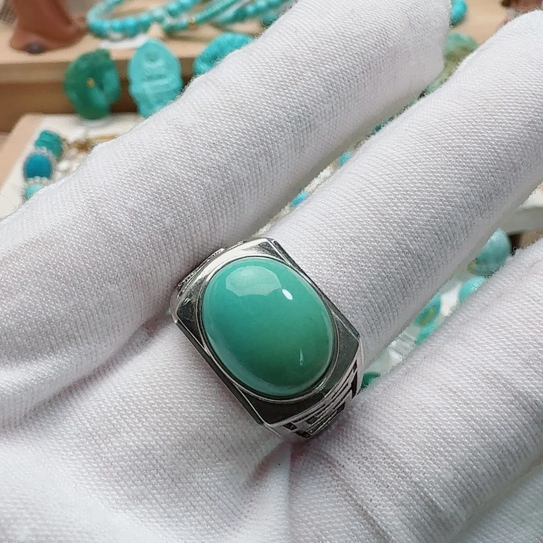 绿松石银S925镶嵌配饰