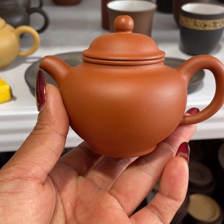 紫砂茶壶勤**拙朱泥掇只