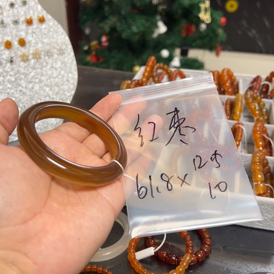 玛瑙/玉髓未镶嵌珠宝半成品红*