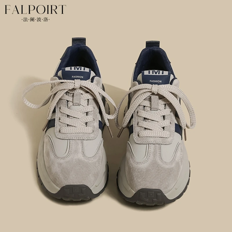 FALPOIRT 厚底德训鞋女2025秋新款爆款休闲运动阿甘鞋ins潮流百搭