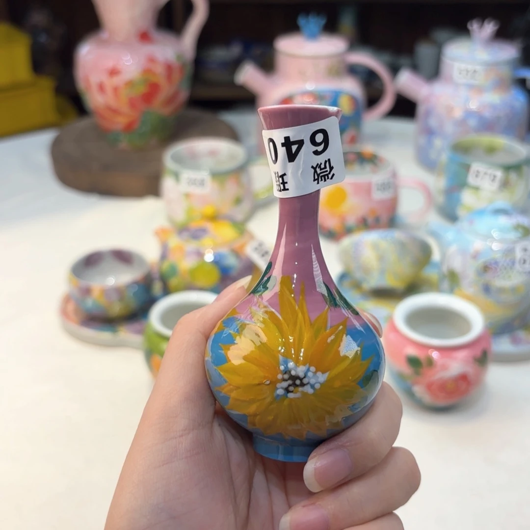 景德镇手绘高温釉下彩陶瓷茶具