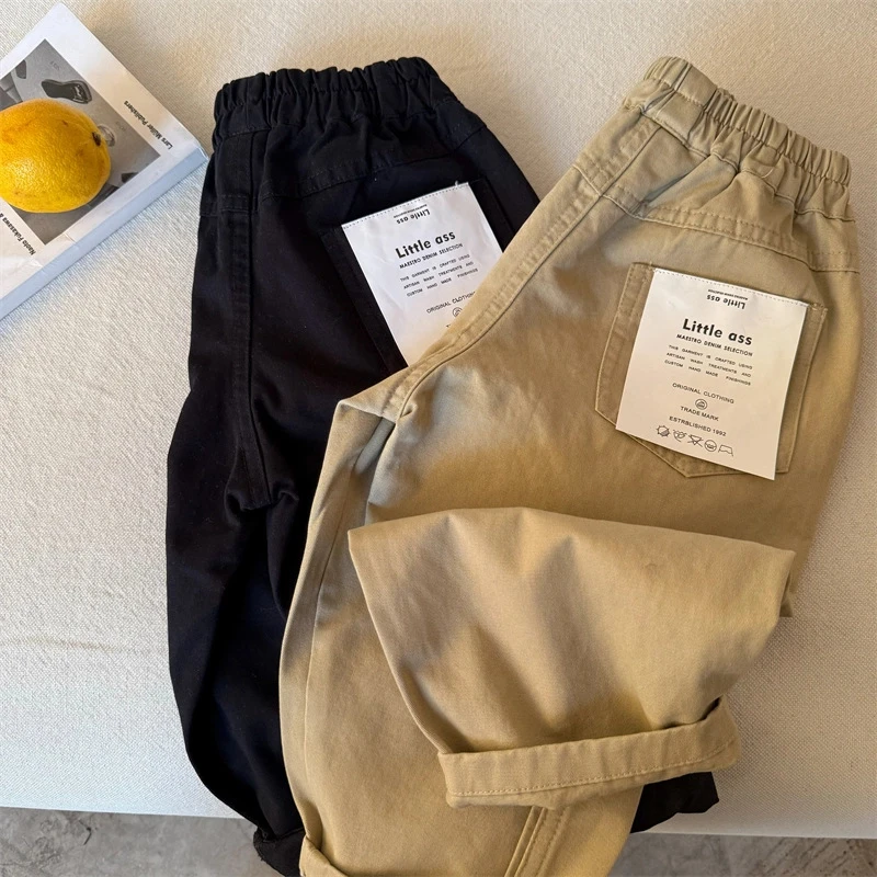 儿童长裤2025秋季新品男女童韩版休闲棉布裤宝宝宽松阔腿裤