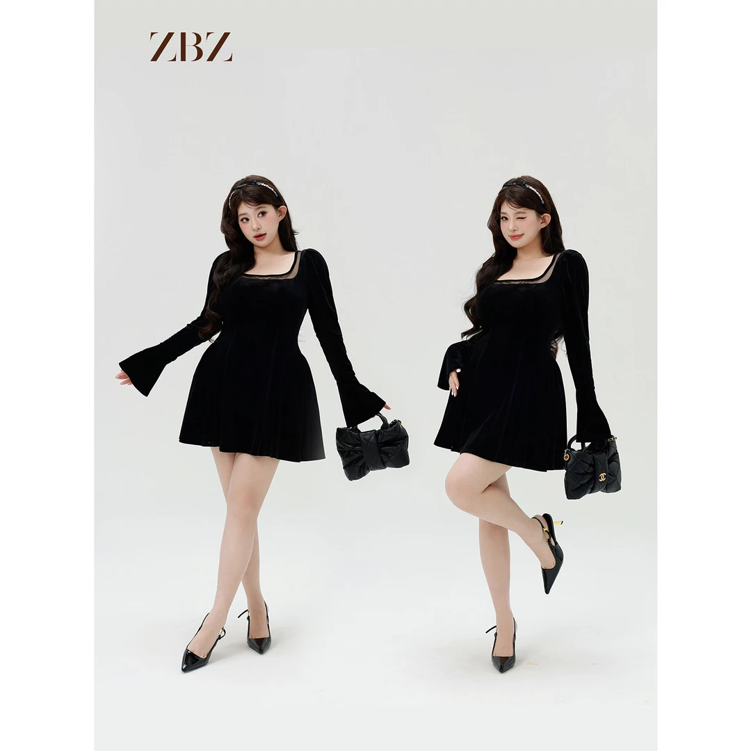 周白子12/22弹力天鹅丝绒【布面绒毛紧密平滑·玛丽黛佳裙】ZTBDC724