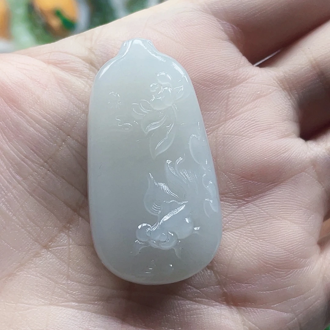 胖***财和田玉未镶嵌吊坠(不含链)