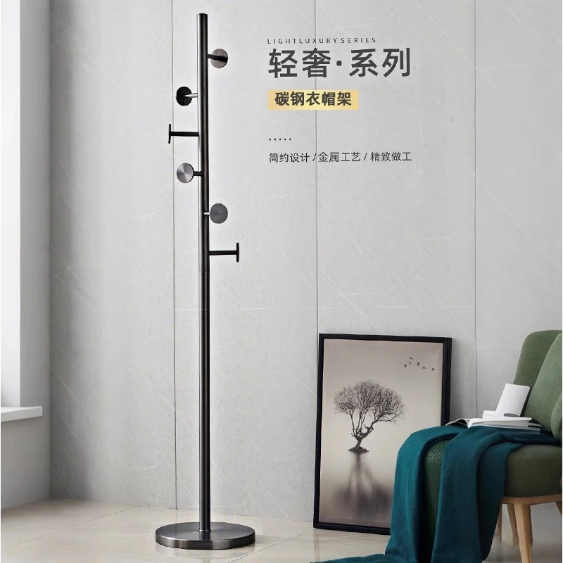 高级感衣帽架挂衣架家用落地晒衣服架子卧室床边立柱式挂衣服架子