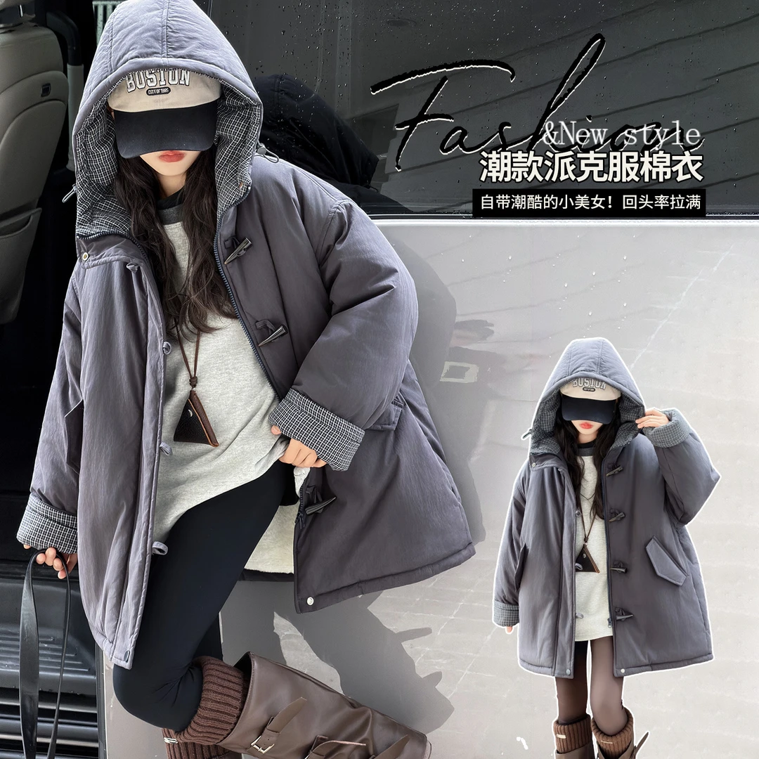 女童中长款派克服