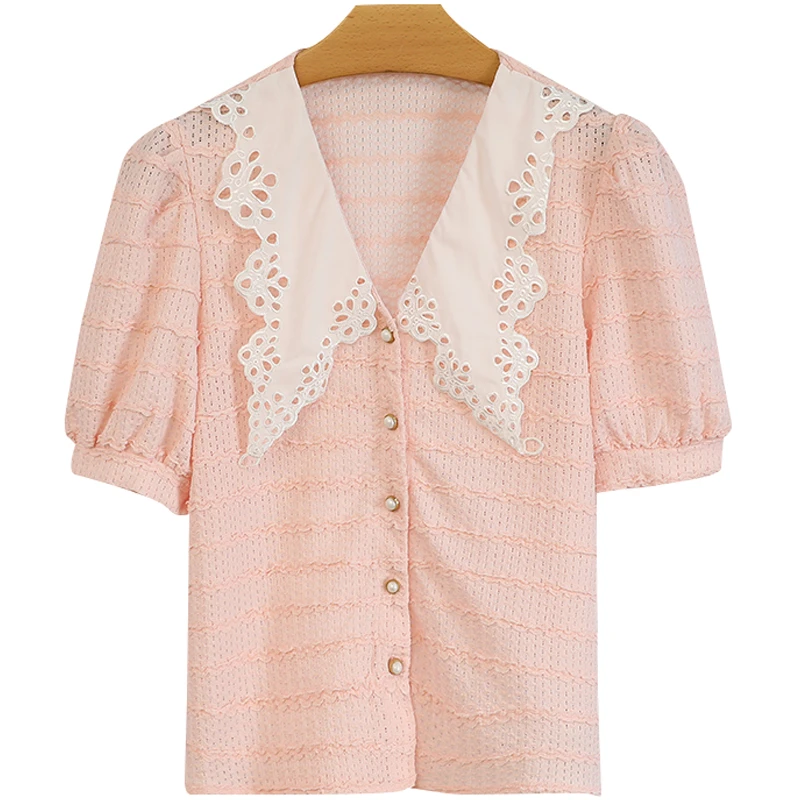 F176-伍莎服饰云仓百搭时尚新款衬衫夏季#RYZ46S001