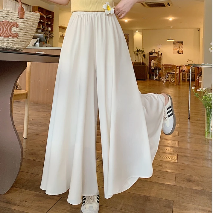 MZ022专享大码MM2025春秋薄款高腰时尚裤子百搭垂感显瘦阔腿裙裤