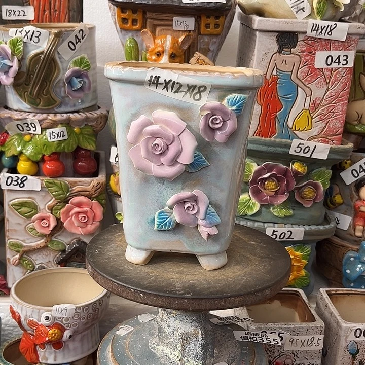 粗陶材质多肉花盆