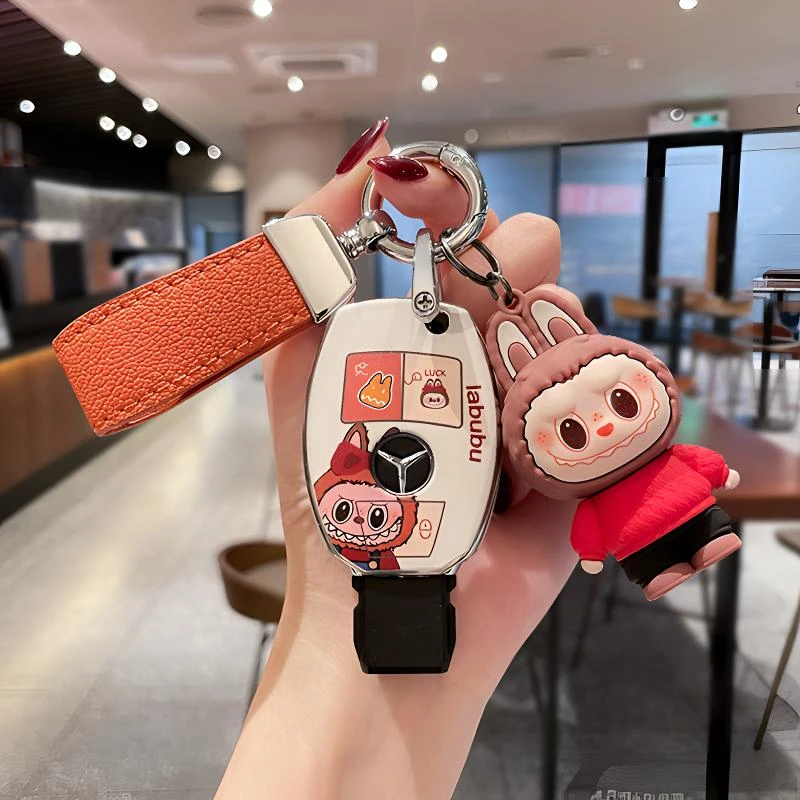 二喵奔驰glc260钥匙套gla200威霆v260女cla200c180l壳glk300扣glb