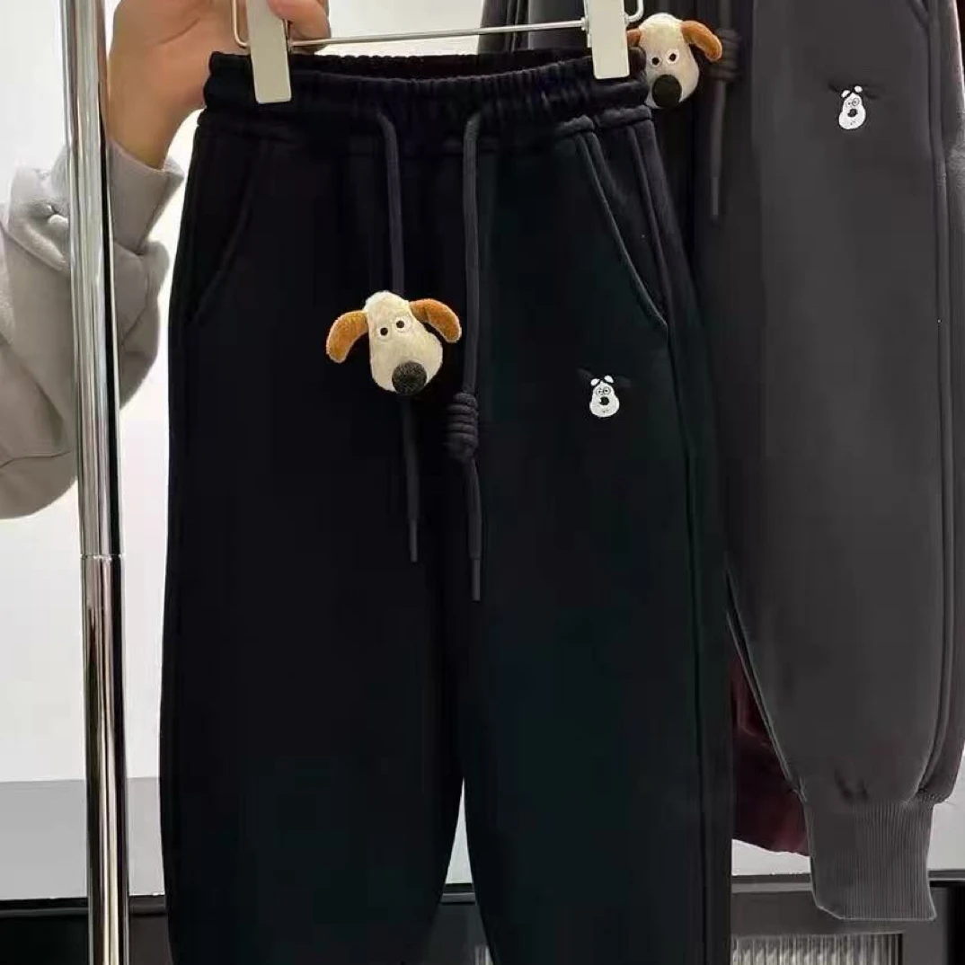 2024-38+高品质小狗一体绒加厚卫裤