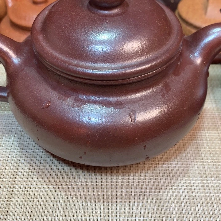 紫砂茶壶蓝**彩宜兴原矿