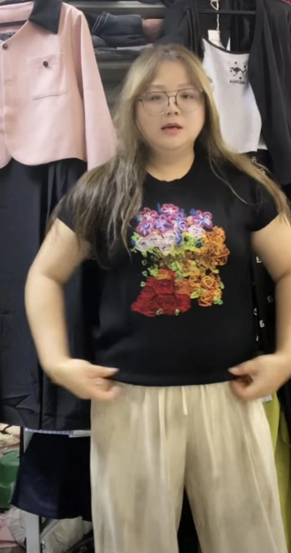 大码显瘦短袖夏季气质上衣5951（11）