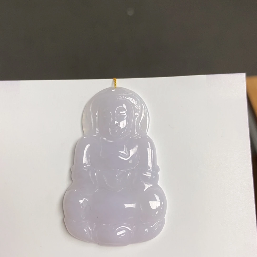 翡翠未镶嵌颈饰观音